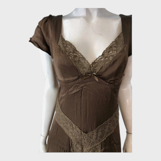 Branded Chocolate Gelato Midi Dress