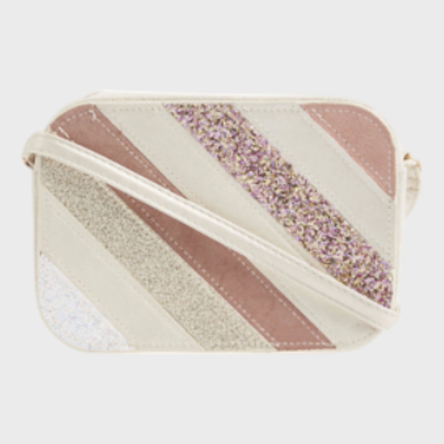 Glitter Stripe Cross Body Bag