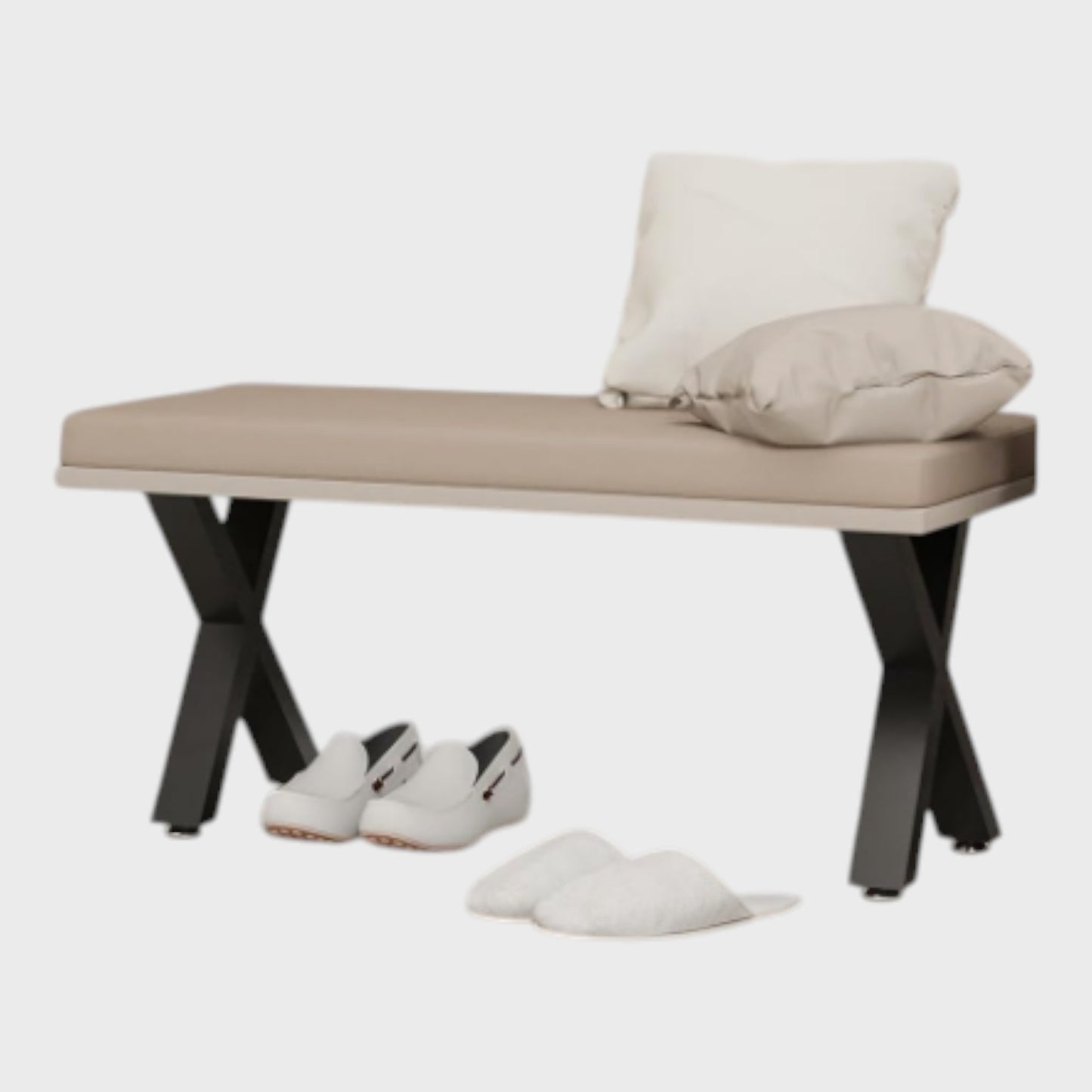 Heavy Metal Black Furniture Legs - X Shaped - Set of 2 - 43cm