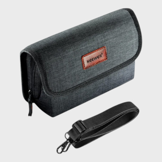NEEWER Camera Lens Filter Case with Shoulder Strap