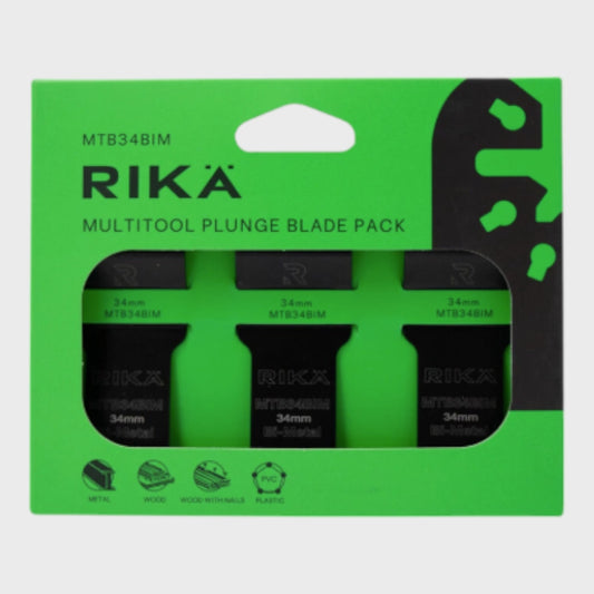 RIKA Multitool Plunge Blade Pack 34mm - 3PK (MTB34FT)