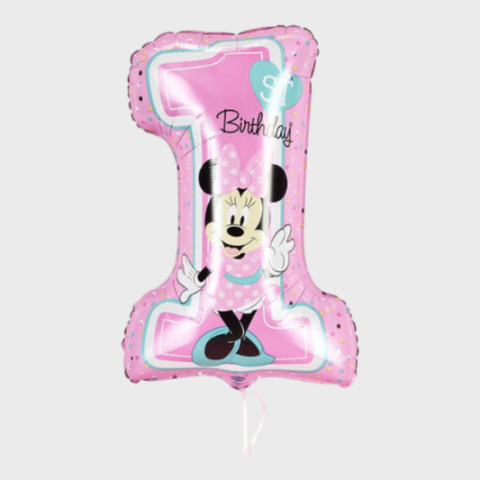 DISNEY Baby Minnie Mouse Foil Balloon 1st Birthday SuperShape 48x71cm