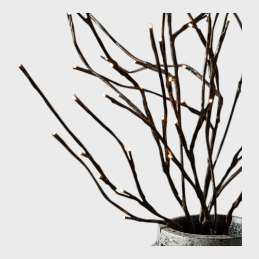 Branded Brown Pre-Lit LED Decorative Branches Set Lighting Set of Three 100cm