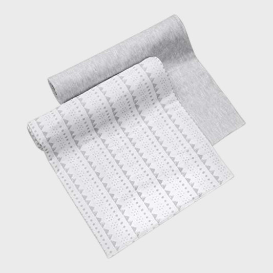 BREATHABLEBABY Active Swaddle Blanket Wrap Heather Grey Two Pack
