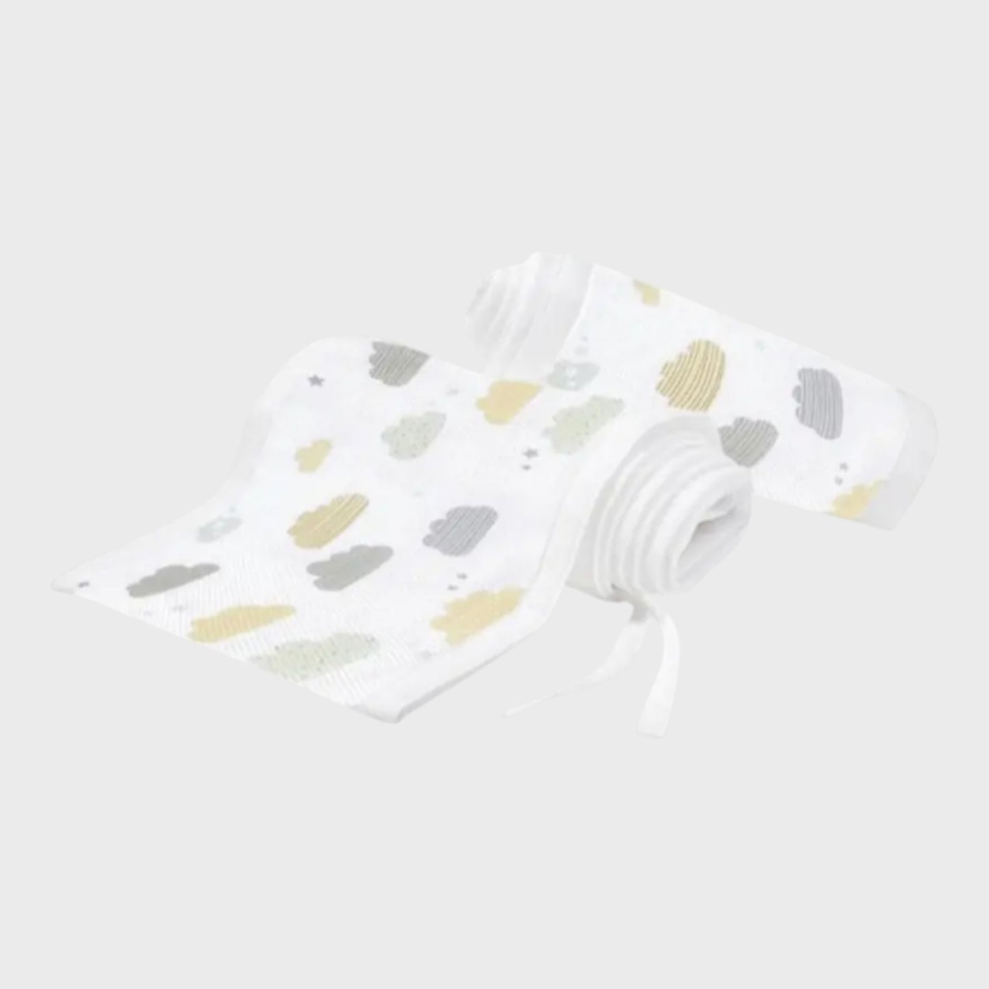 BREATHABLEBABY Mesh Cot Liner Slatted & Solid Cots - Cloud Design