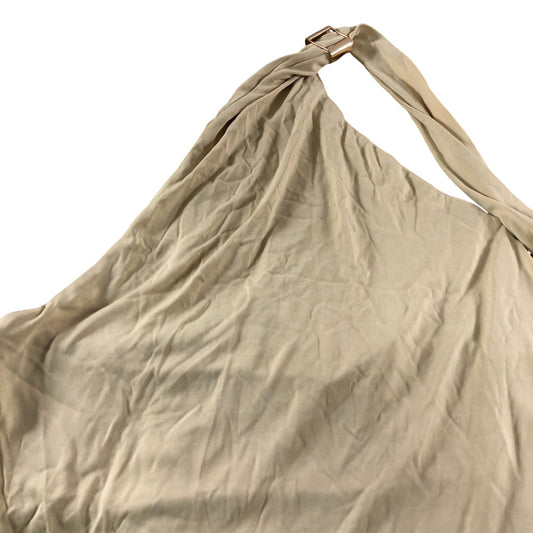 River Island XL Women's Halter Top Beige Casual Style with Gold Hardware