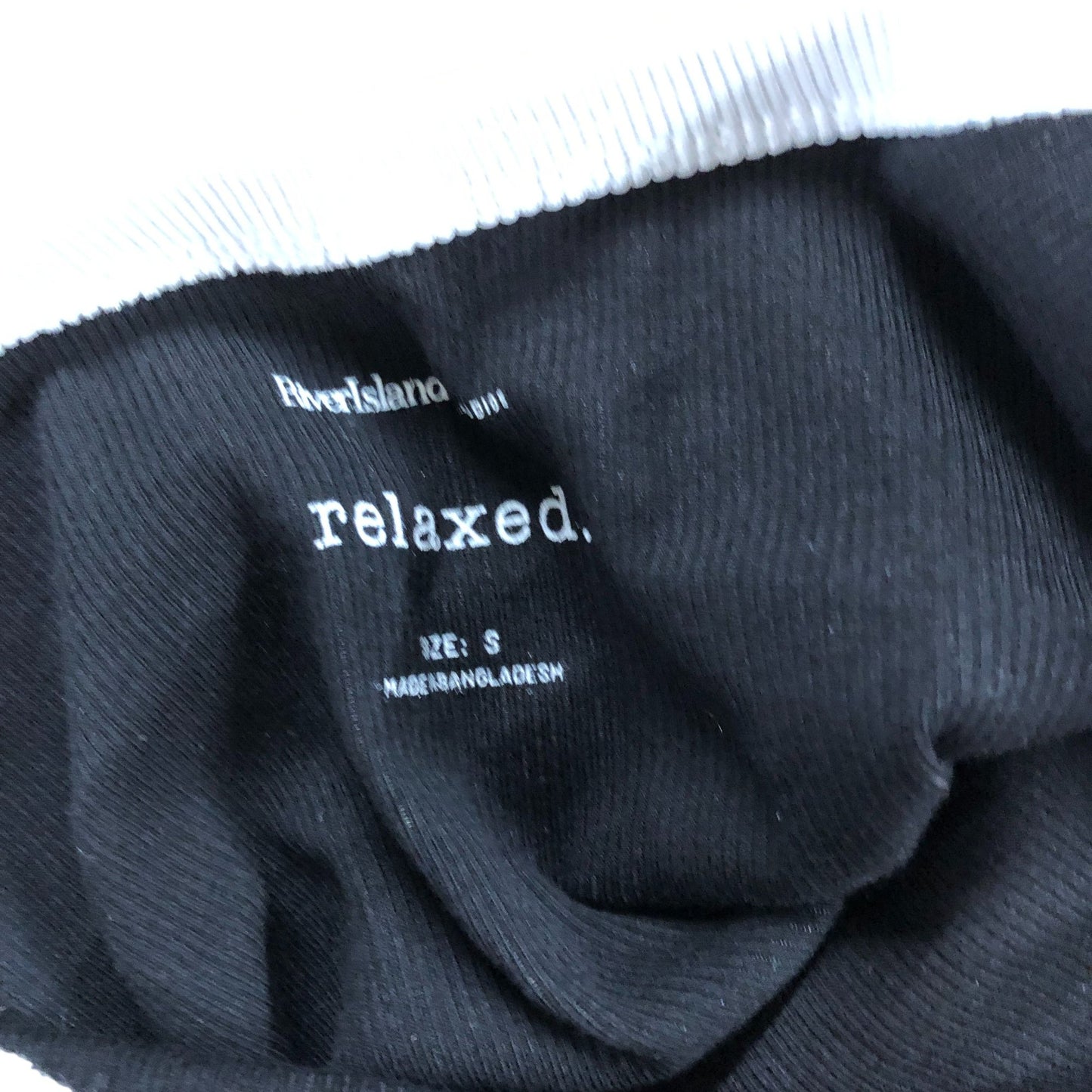 River Island Relaxed Black Tank Top Size S Women's Casual Cotton Blend