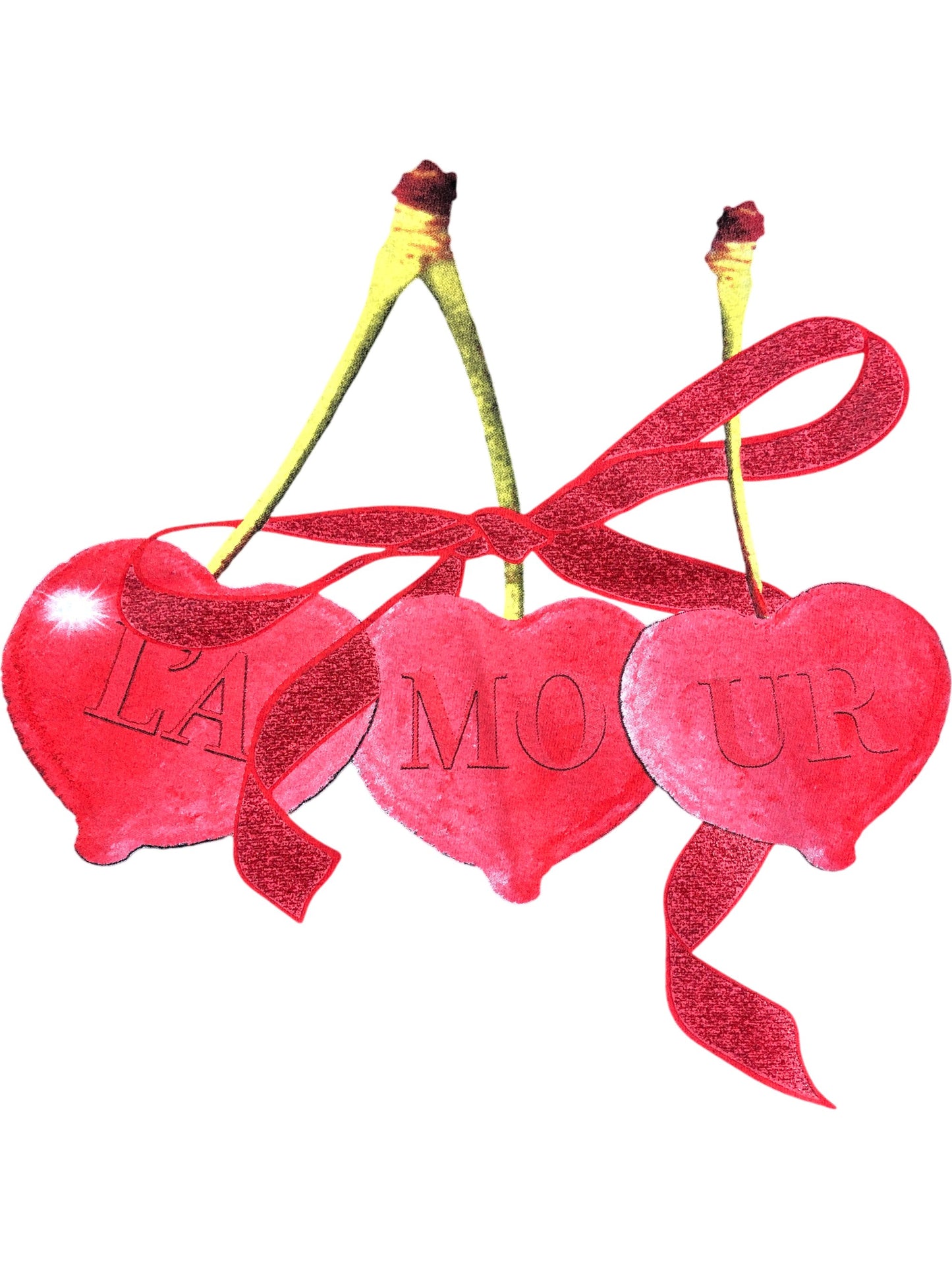 River Island Charming Red Cherry Graphic T-Shirt Girls Size 7-8 Years