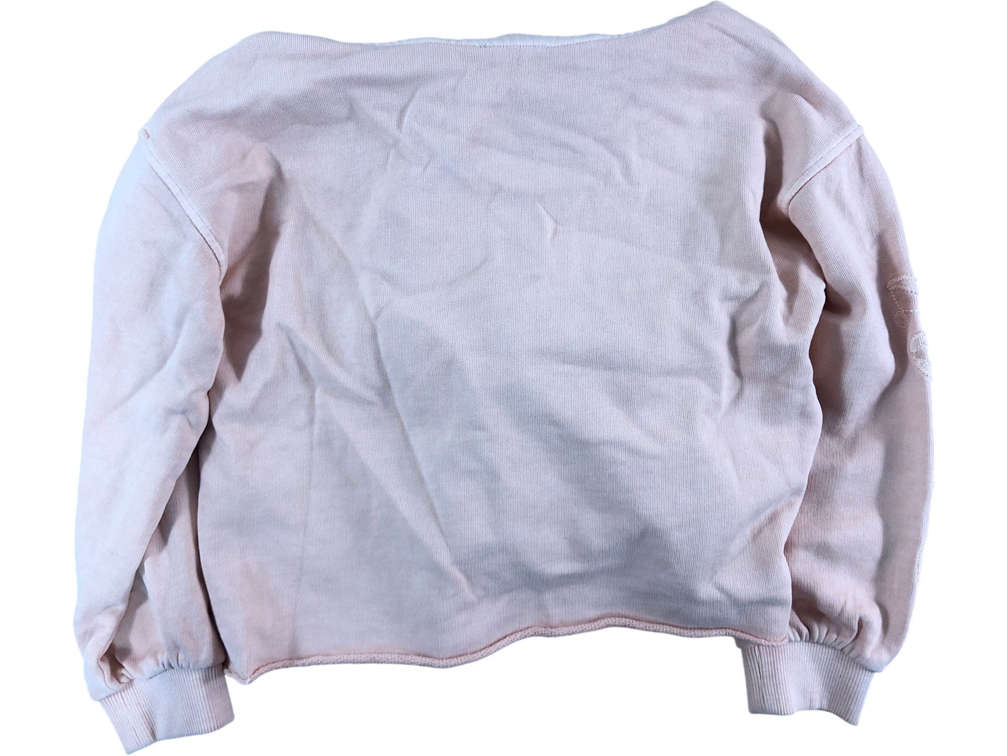 River Island Mini Girls Hoodie Size 4-5 Years Pink Cotton Pullover With Logo