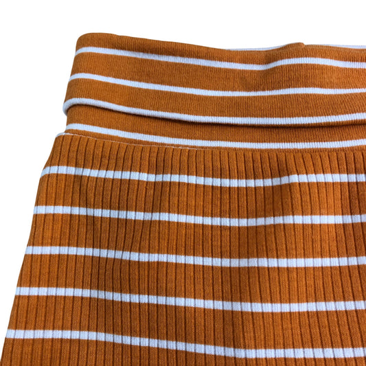 Mini Cuddles Striped Trousers 3-6 Months Baby Orange Cotton Comfortable