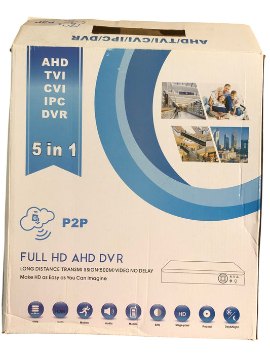 P2P Full HD AHD DVR 5 In 1 Surveillance System HD 1080p Video Recorder
