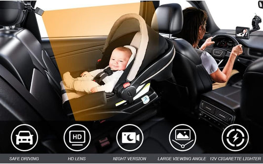 Baby Car Mirror Camera 5 Inch HD Monitor Night Vision Safety Rear View