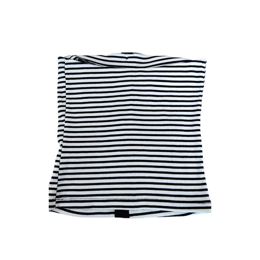 River Island Stripe Bandeau Top UK S Women's Black White Striped Casual Style