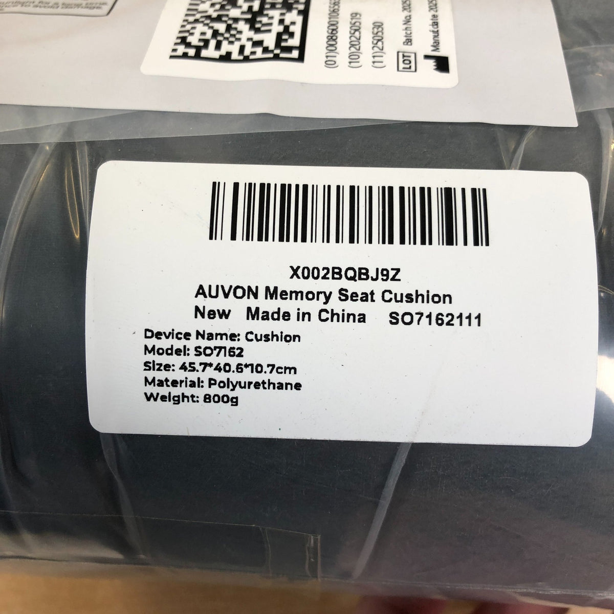AUVON Memory Seat Cushion Model S07162 New Cushion Polyurethane 45.7x40.6x10.7cm