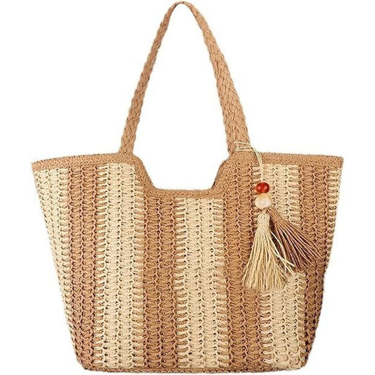 Large Straw Beach Bag Shoulder Tote