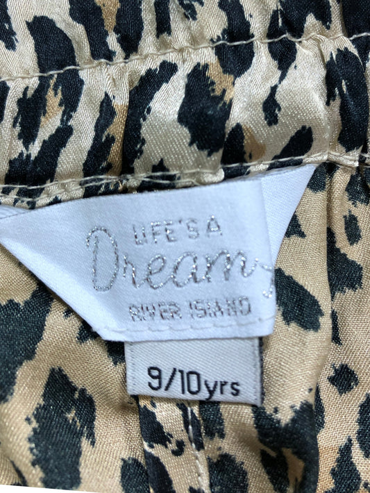 River Island Kids Leopard Print Pajama Bottoms Age 9-10 Years Girls Sleepwear