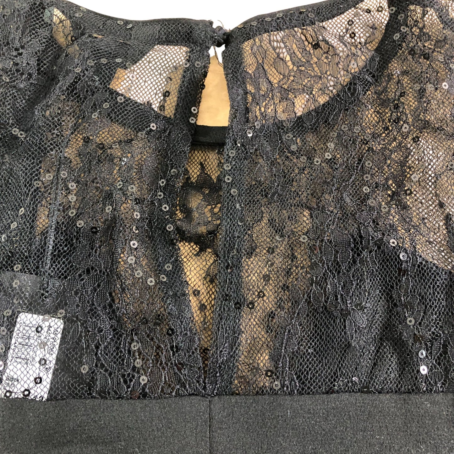 River Island Women's Black Lace Blouse Top Long Sleeves Size 10