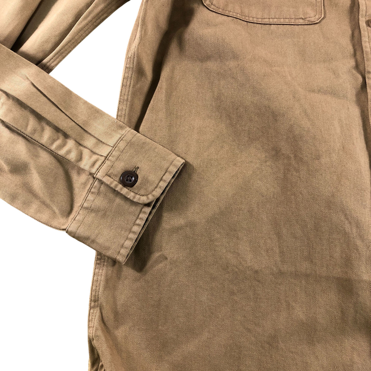 Furze Garment Dye Twill Shirt Mid Brown Size UK Small Men's Casual