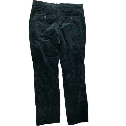 Brooks Brothers Taverner Trousers W29.5" Dark Green Corduroy Men's Slim Fit