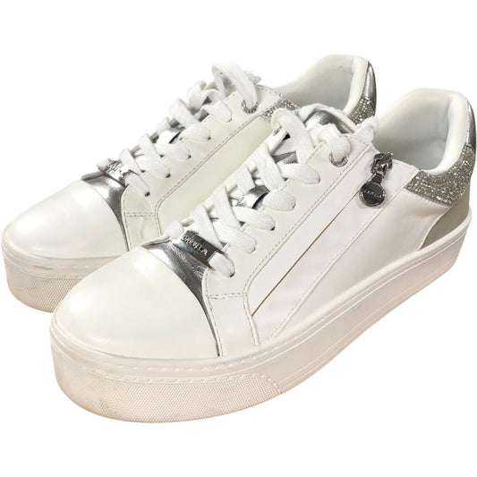 Carvela Silver Detailing Platform Trainers Size UK 6.5 Women's Casual Footwear