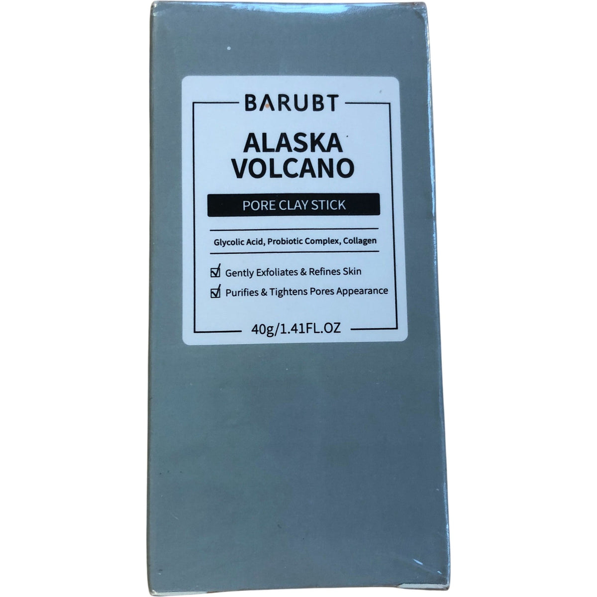 Barubt Alaska Volcano Pore Clay Stick 40g Exfoliates Refines Skin