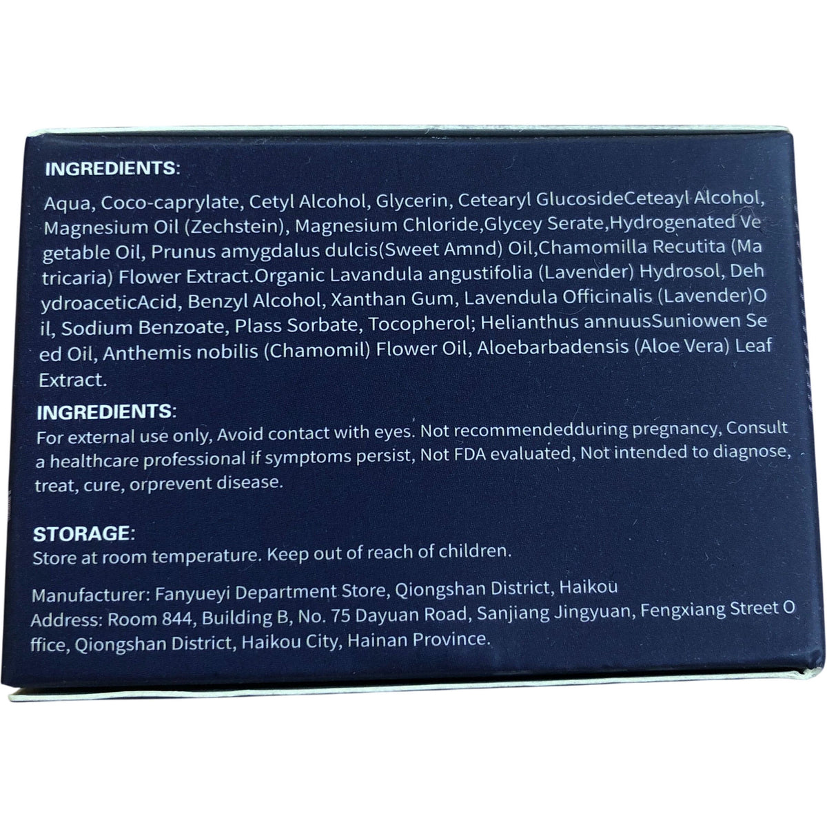 Magnesium Sleep Cream 90g Promotes Deep Relaxation Soothes Muscle Tension