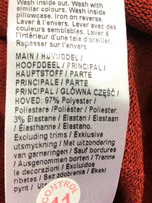 River Island Studios Women's Rust Knitted Top Size S Short Sleeve Stylish