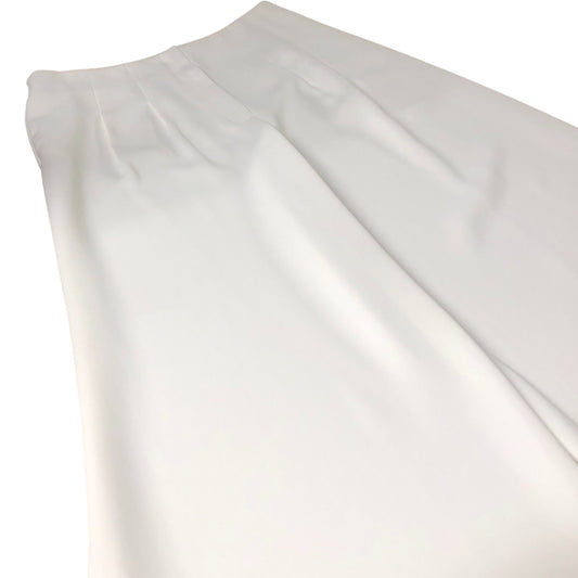 Branded Women's Culottes UK16 Pleated Wide Leg Trousers White 100% Polyester