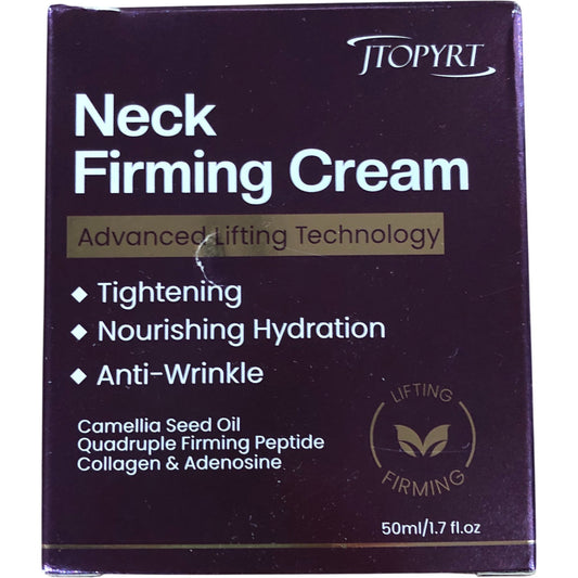 JTOPYRT Neck Firming Cream 50ml Anti Wrinkle Hydrating Tightening Formula