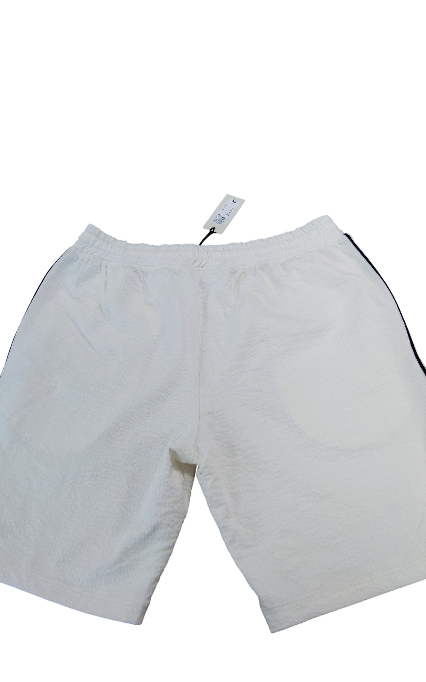 River Island Men’s White Shorts Size M Side Stripe Casual Lightweight