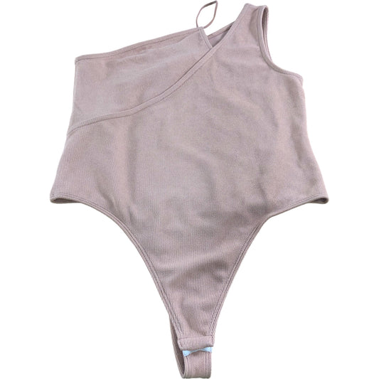 River Island UK16 Women's Body Suit Blush Pink Ribbed One Shoulder Design