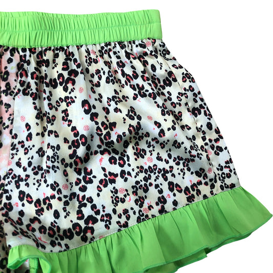 Girls 7-8 Years Leopard Print Nightwear Shorts