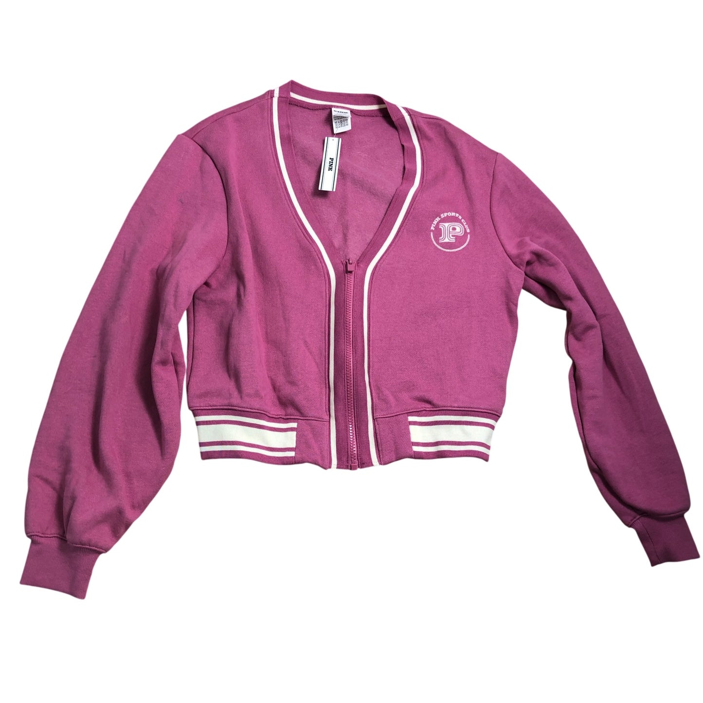 Pink Victoria's Secret Women's Zip Up Cardigan Medium Pink Sports Club