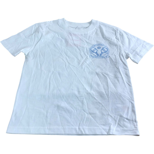 River Island White Pickleball T-Shirt 7-8 Years 2002 Championship Season