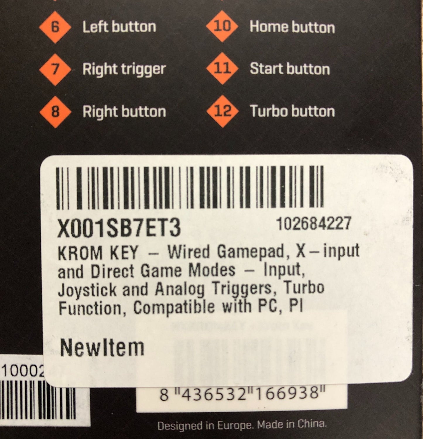 KROM KEY Pro Gaming Wired Gamepad USB Compatible Controller for PC PS3