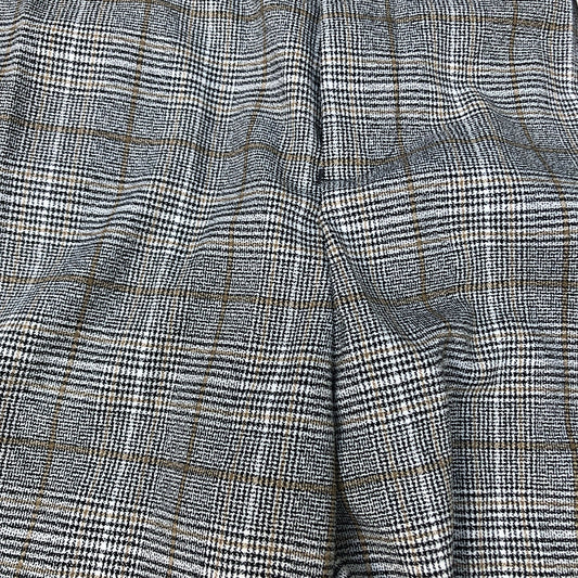 River Island Check Trousers Size 44W Men's Slim Fit Grey Wool Blend