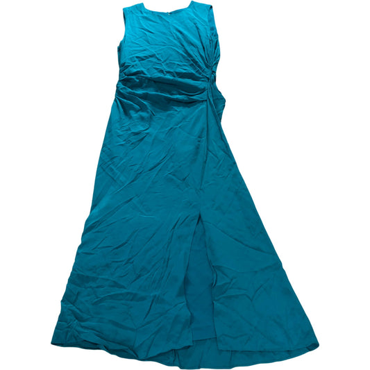 Branded Green Bodycon Ruched Midi Dress - Size 6