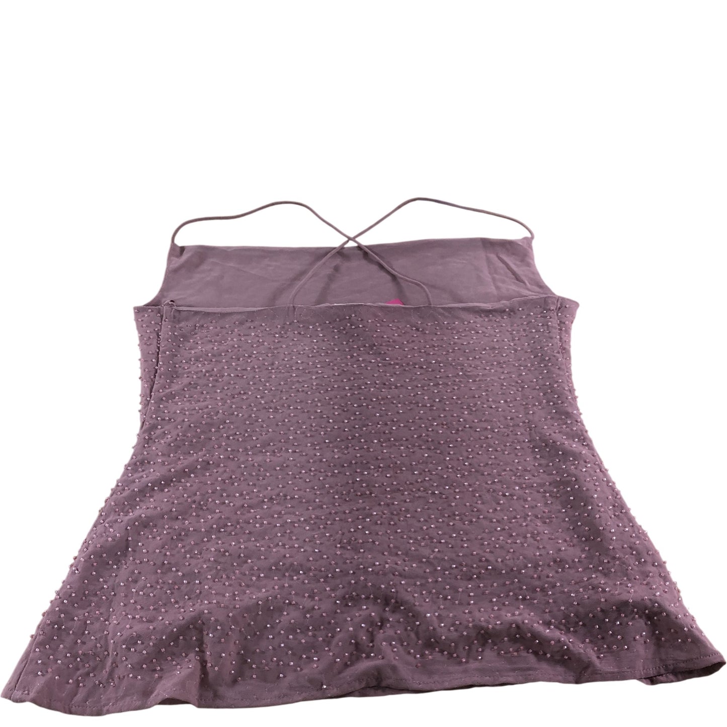 River Island UK12 Women's Pink Beaded Cami Top Spaghetti Straps