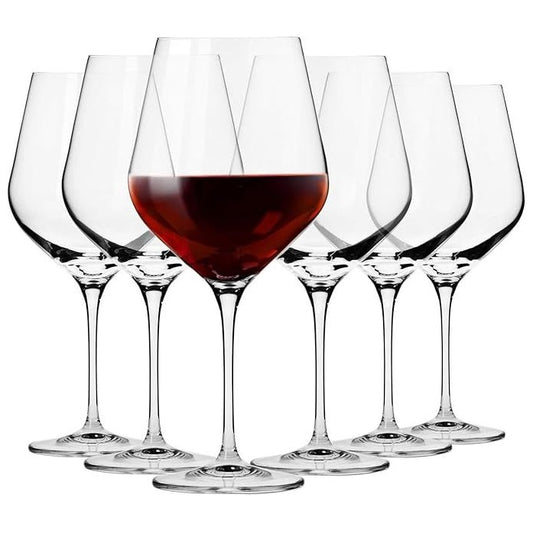 Krosno Splendour Wine Glasses Set of 6 900ml Red Wine Crystal Glassware