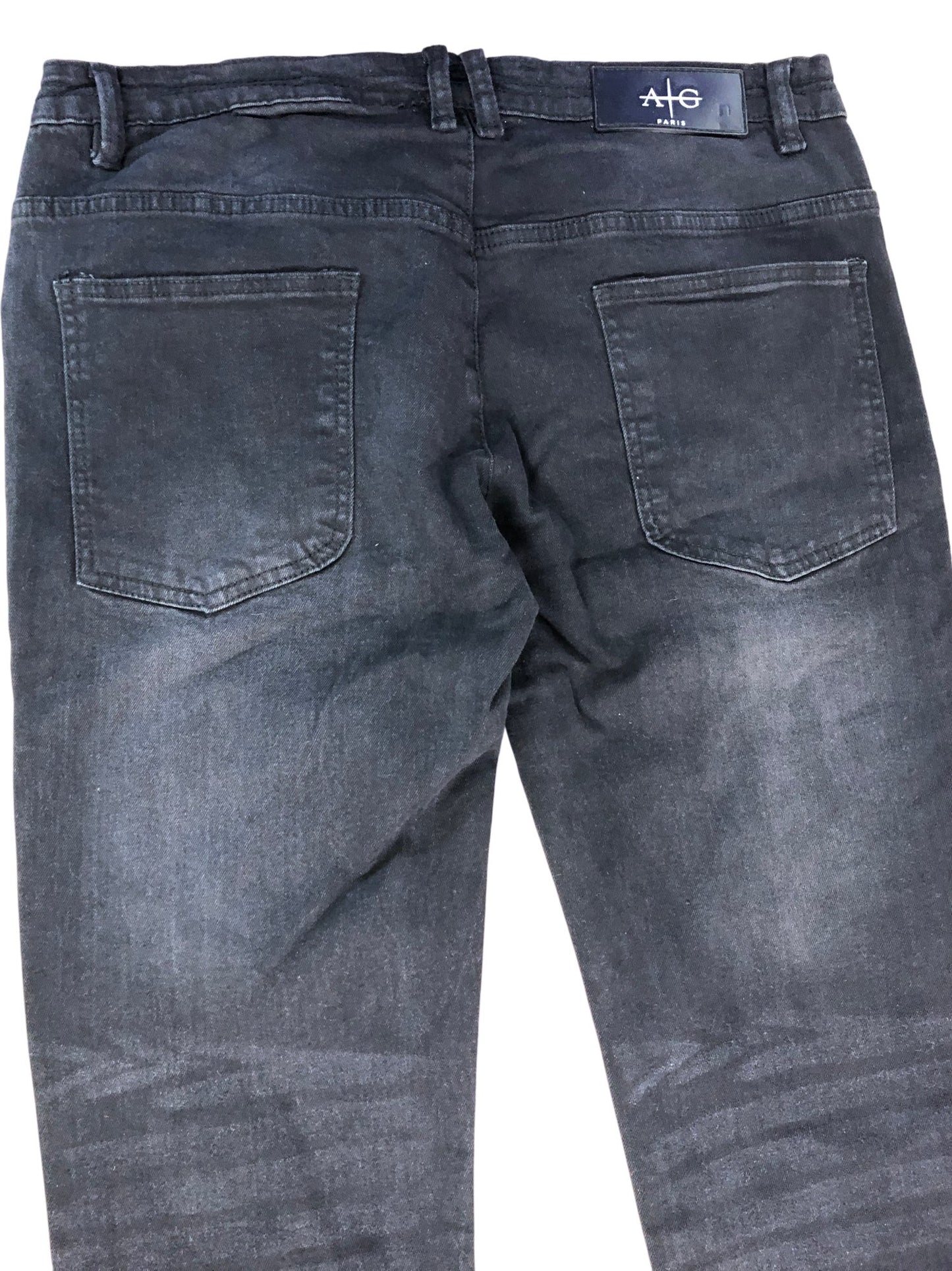 AVANT GARDE Skinny Jeans 34W 32L Women's Black Stretch Denim