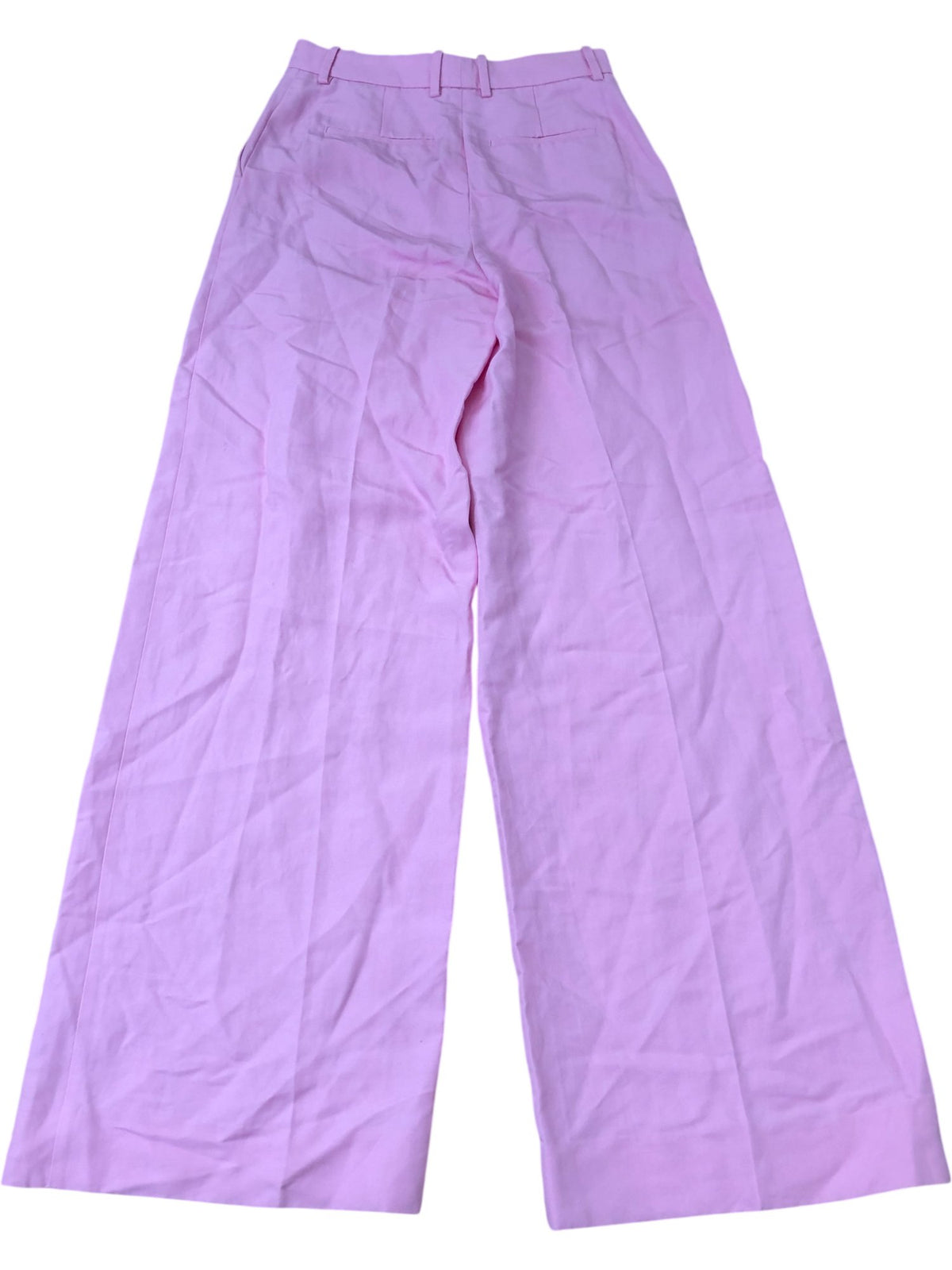 Pink Raine Wide-Leg Trousers With Linen Size 6 Long