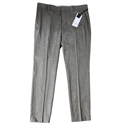 River Island Skinny Fit Trousers W30R L32 Men's Beige Formal Pants