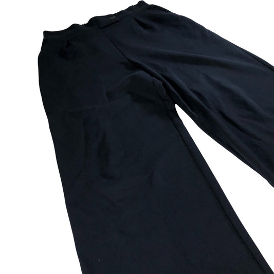 River Island Women's Wide Leg Trousers Cotton Blend Navy Casual Style UK12