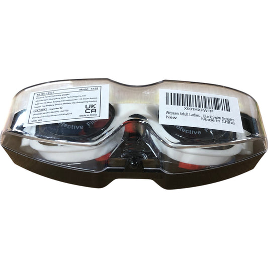 Weyeenn Adult Ladies Swim Goggles Black Model YJ-01 Perfect for Swimming