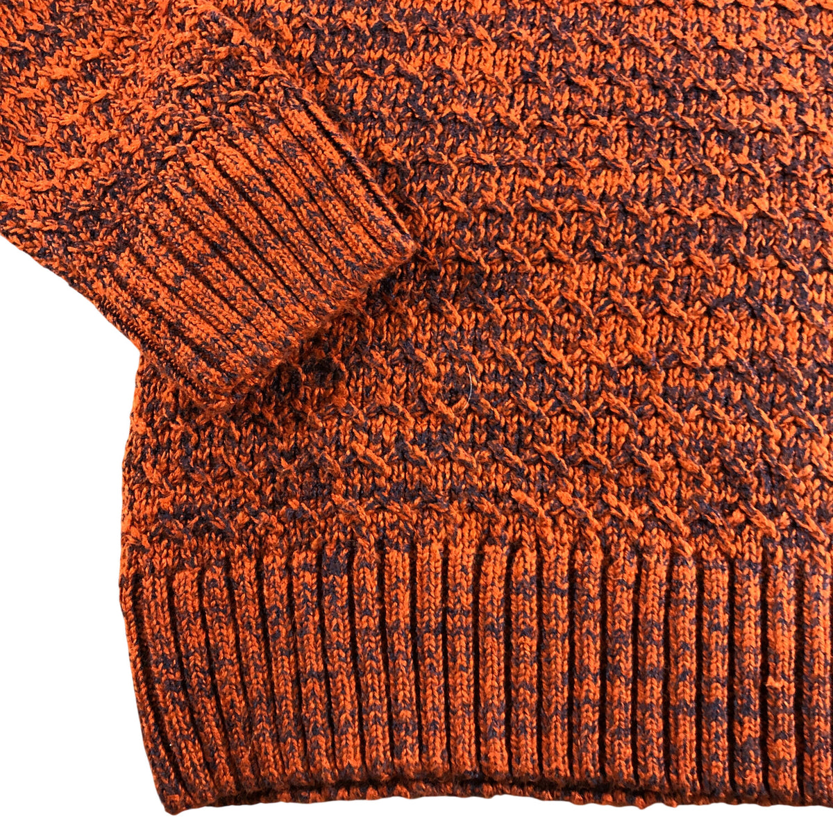 Albany Twisted Button Neck Sweater XL Men's DK Orange