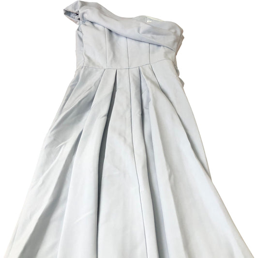 Jarlo Light Blue One Shoulder Dress Women's Formal Pleated Long UK8