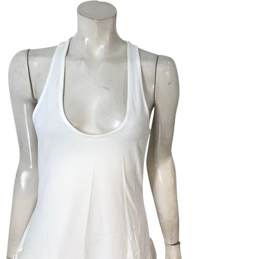 River Island Somewhere Maxi Dress Large Women's White Cotton Sleeveless