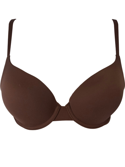 LOUNGE Push Up T-Shirt Bra 32C Women's Brown Recycled Nylon New with Tags