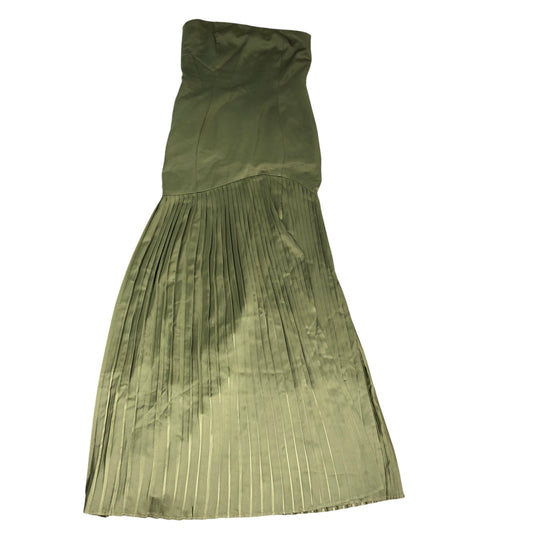 Club London Women's Pleated Maxi Dress UK10 Olive Green Elegant Evening Wear