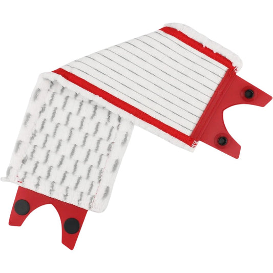Mop Cleaning Pads Set of 4 Red Stripe Microfiber Replacement Refills